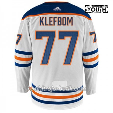 Barn Ishockey Edmonton Oilers Tröja OSCAR KLEFBOM 77 Adidas Vit Authentic